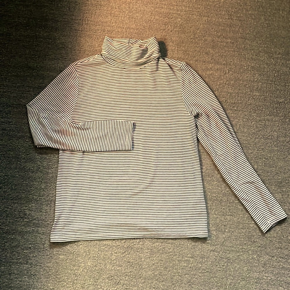 Striped turtleneck sweater